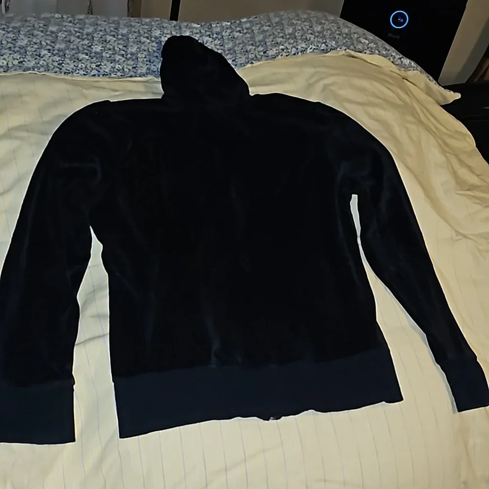 Calvin Klein Black Velour Jacket Size XL - Picture 10 of 12